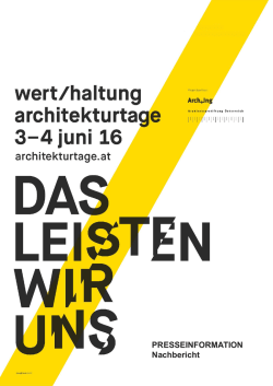 Nachbericht Architekturtage 2016