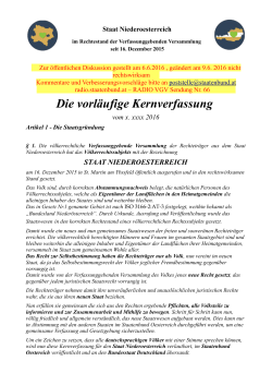 Die vorl&auml;ufige Kernverfassung