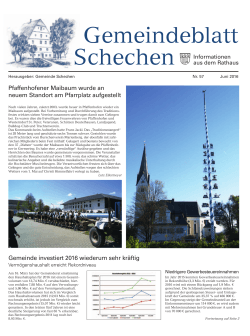 Gemeindeblatt Juni 2016
