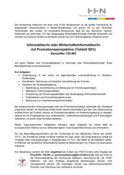 Informatiker/in oder Wirtschaftsinformatiker/in mit