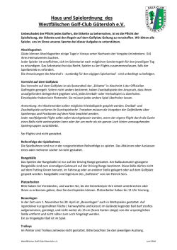 Haus- und Spielordnung - Westf&auml;lischer Golf