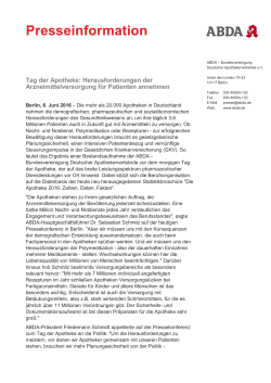 Herausforderungen der Arzneimittelversorgung f&uuml;r Patienten