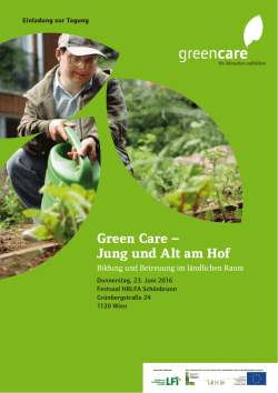 Green Care – Jung und Alt am Hof