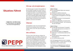Situatives Führen - PEPP Personalentwicklung im Hochstift eV