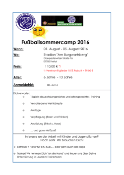 Fußballsommercamp 2016