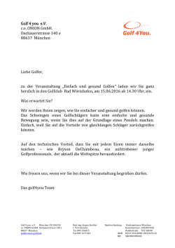 Einfach und gesund Golfen
