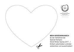 MEIN HERZENSWUNSCH für die Teilnehmer der Special Olympics