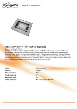 TabLock® PTS 2010 – Universal-Tabletgehäuse