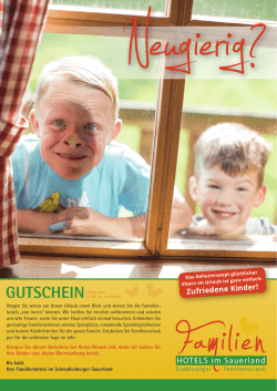 gutschein - Familienhotels Sauerland