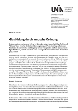 Meldung als pdf - Pressestelle der Universität Augsburg