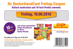 Ihr DeutschlandCard Freitag-Coupon