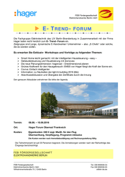 E-Trend-Forum - Elektro