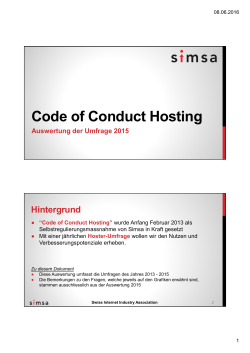 Code of Conduct Hosting