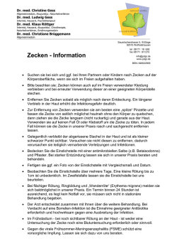 Zecken - Information