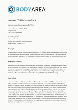 Impressum / Anbieterkennzeichnung