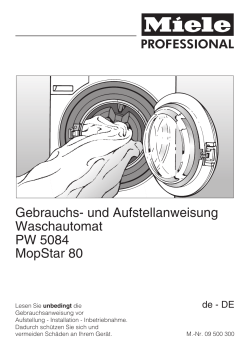 Gebrauchs- und Aufstellanweisung Waschautomat PW 5084