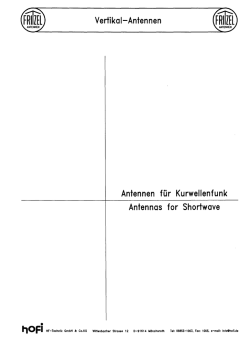 Page 1 EF) wº (F) – Antennen für Kurwellenfunk Antennds for