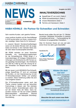 Newsletter HABA HÄHNLE - Haba