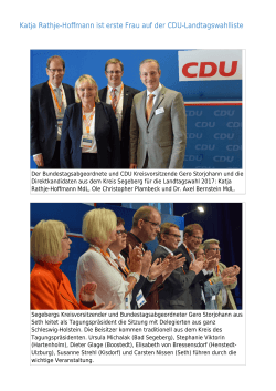 Bericht von der CDU-Landesvertreterversammlung in Neumünster