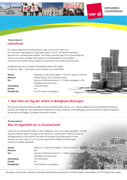 Jahresprogramm OV Ludwigsburg 2016