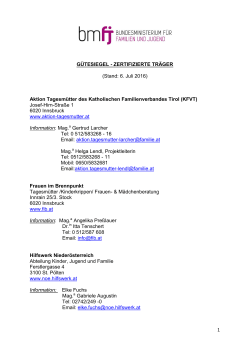 Liste der zertifizierten Träger pdf 82,19 kB