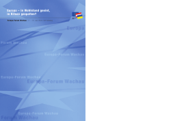 EFW Einladung 2007 - Europaforum Wachau
