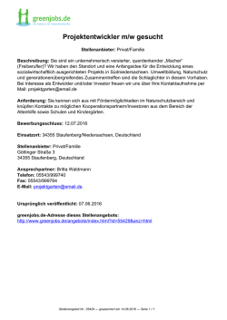 Dieses Stellenangebot als PDF speichern