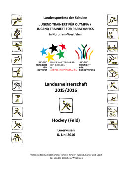 Landesmeisterschaft 2015/2016 Hockey (Feld)