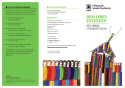Die Unterst&uuml;tzung der Stiftung und damit die F&ouml;rderung von