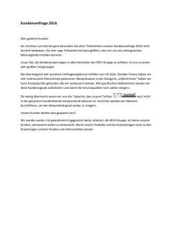 Das Ergebnis unserer diesjährigen