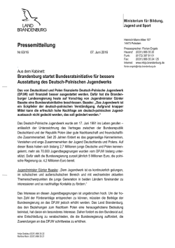 Pressemitteilung - Ministerium für Bildung, Jugend und Sport