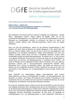 kompletten Call for Papers - e