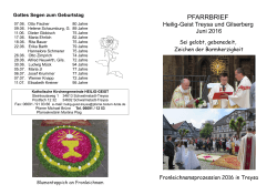 Pfarrbrief Juni 2016 (Treysa) - Pastoralverbund Maria Hilf