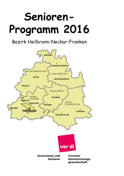 Seniorenprogramm 2016 - Bezirk Heilbronn-Neckar-Franken