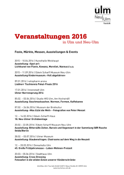 Events in Ulm 2016 - Ulm/Neu-Ulm