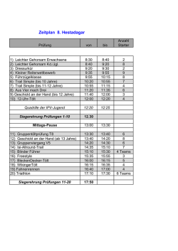 Zeitplan - Hirtenhof Illsitz