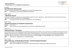 Programm am Mittwoch, 08. Juni 2016