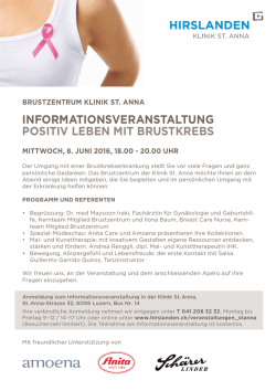 INFORMATIONSVERANSTALTUNG POSITIV LEBEN MIT