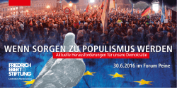 wenn sorgen zu populismus werden - Friedrich-Ebert