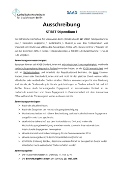 Ausschreibung