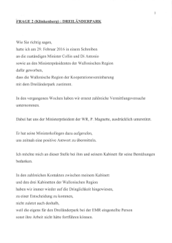 Stellungnahme von MP Paasch – Es gilt das gesprochene