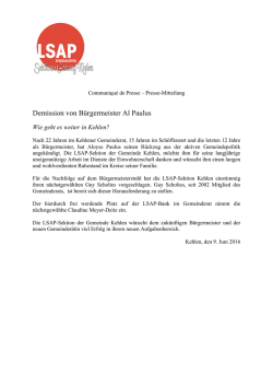 Demission von Bürgermeister Al Paulus
