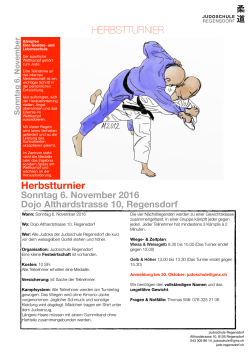 Herbstturnier 2016 - Judo Schule Regensdorf
