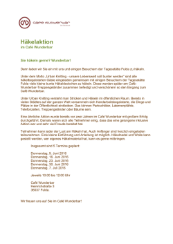 H&auml;kelaktion - Caf&eacute; Wunderbar