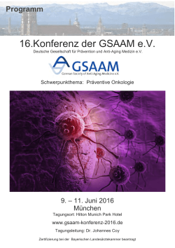 PDF -Programm der 16. GSAAM-Konferenz - Epc