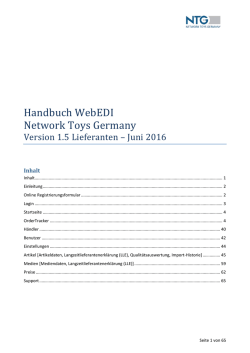 Handbuch WebEDI 1.5 - Network Toys Germany