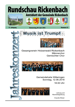 Amtsblatt #23 - Gemeinde Rickenbach