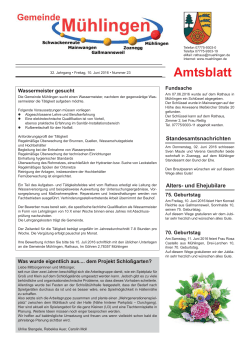 Amtsblatt - Mühlingen