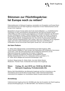 Ist Europa noch zu retten? - Europab&uuml;ro Augsburg