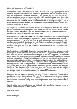 Liebe Schülerinnen der MSS und BF II, nun noch ein paar